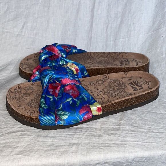 MUK LUK Faun Floral Slip On Sandal- 10 NWOT - Picture 4 of 7